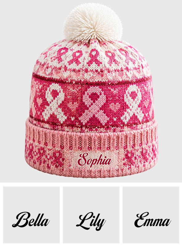 Bonnet Personnalisé - Ruban Rose Amour & Espoir