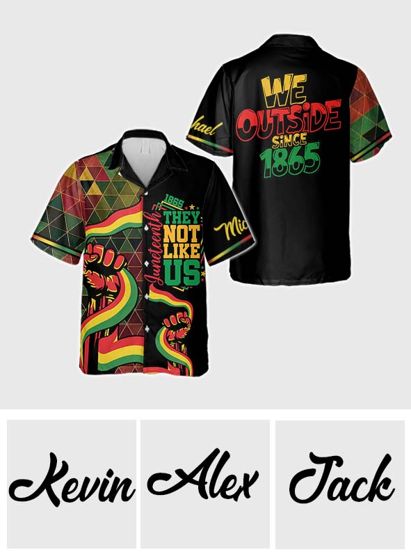 Free-ish They Not Like Us - Personalisiertes Juneteenth Hawaiihemd