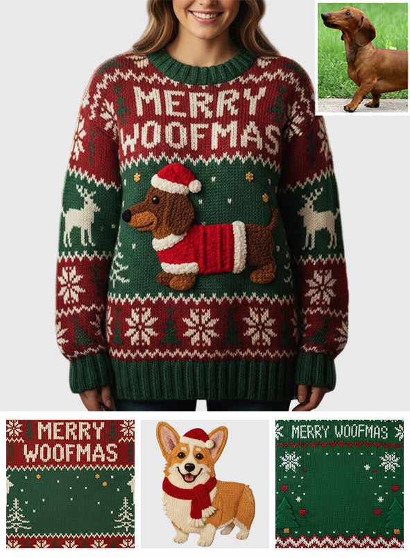 Merry Christmas - Personalized Dog Ugly Sweater