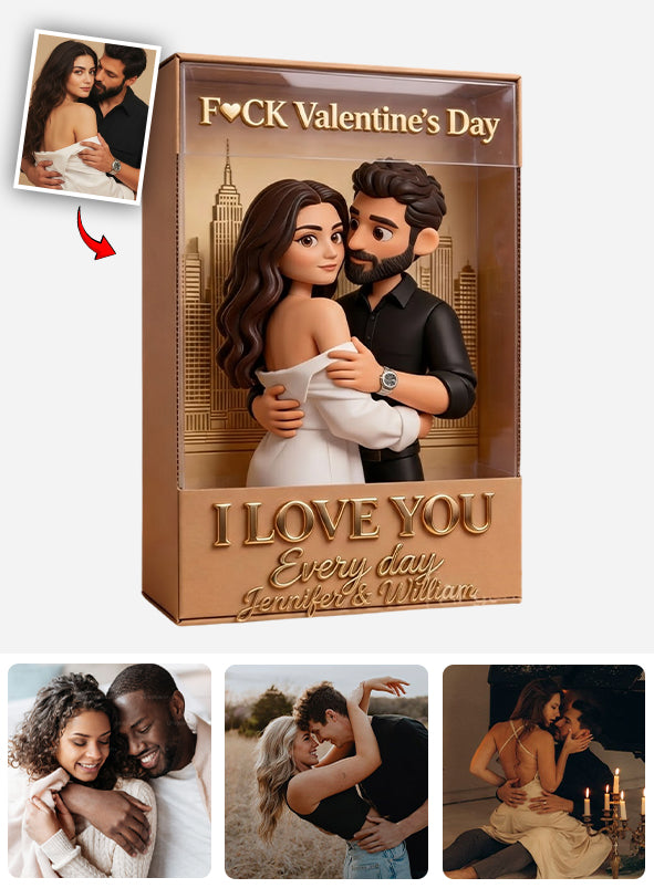 I Love You Every Day - Personalized Couple Custom Shaped Acrylic Plaque