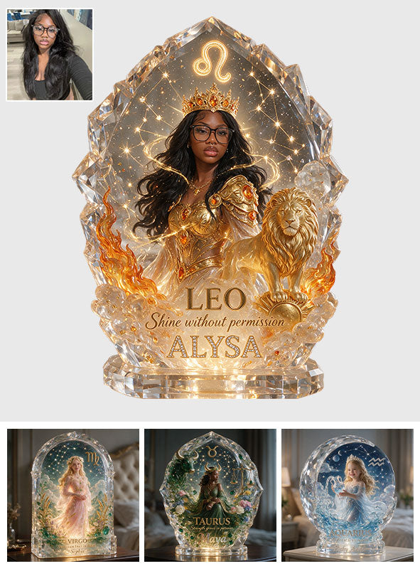 Custom From Any Photo - Personalized Horoscope 2-Side Printed Acrylic Plaque