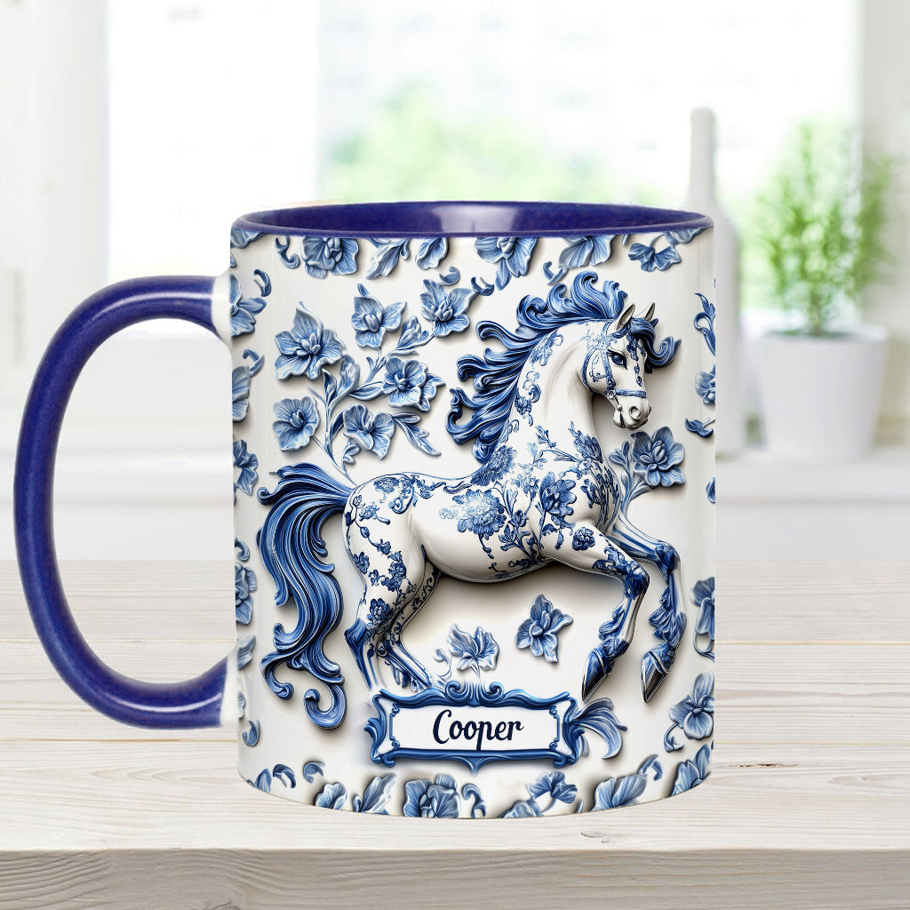 Porcelain Horse - Personalized Horse Accent Mug