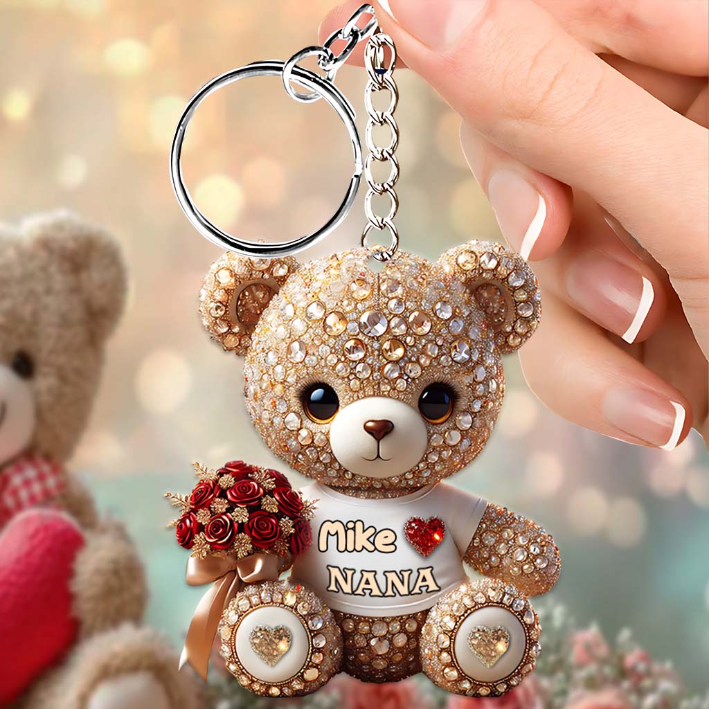 I Love You Mom - Personalized Mother Keychain