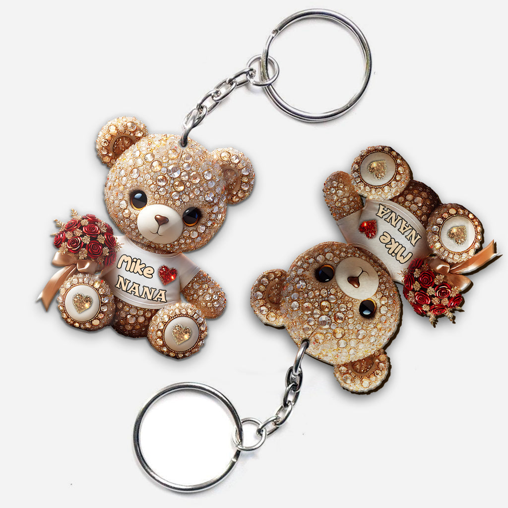 I Love You Mom - Personalized Mother Keychain