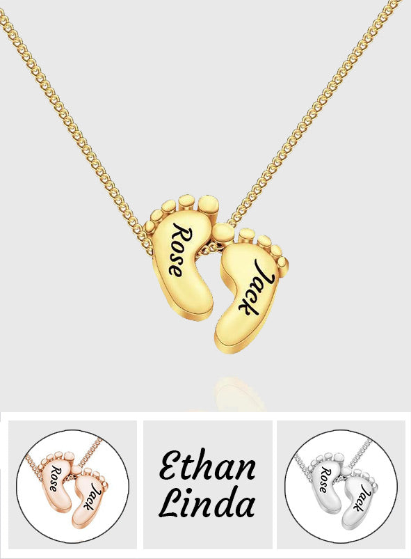 Personalized Engraved Footprint Charm
