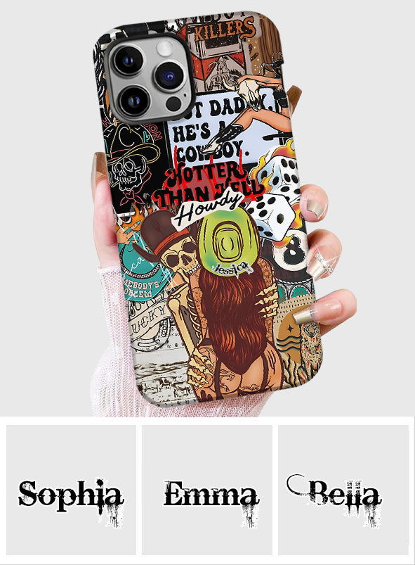 Howdy Cowgirl – Personalisierte Handyhülle mit Cowgirl-Vollbild