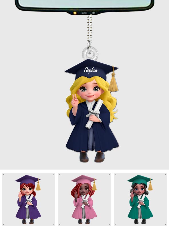 Graduation Class 2025 - Personalized Graduation Custom Shaped Car Ornament