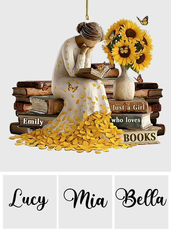 Just A Girl Who Loves Books - Personalized Book Ornament