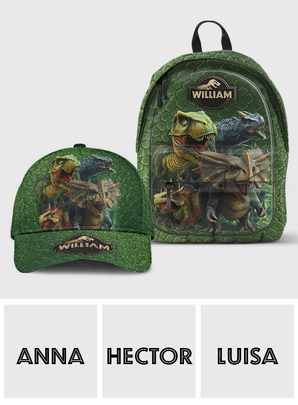 Dinosaur World - Personalized Kid Classic Cap & Backpack