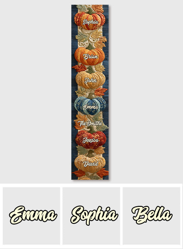 Bis zum Saisonende – Personalisierter Tischläufer für die Familie