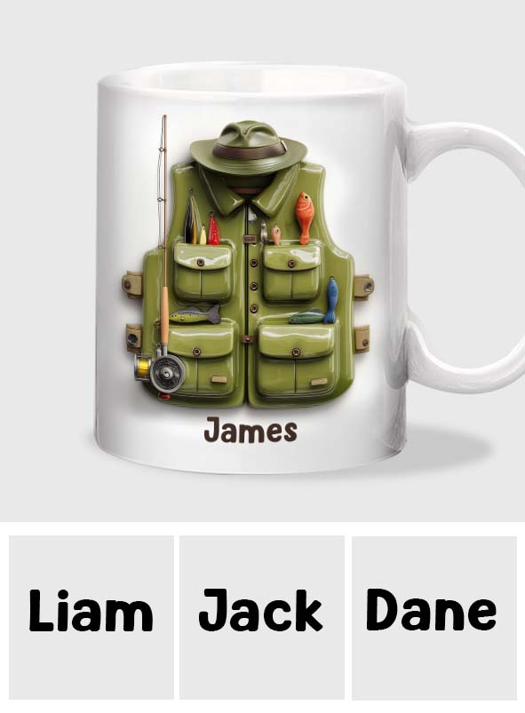 Fishing Vest - Personalized Fishing Mug