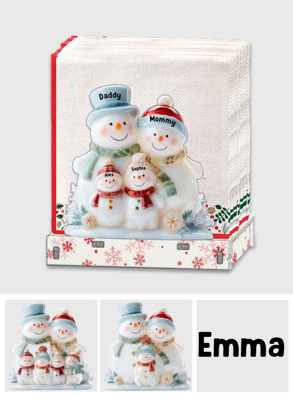 Merry Christmas - Personalized Family Paper Towel Holder