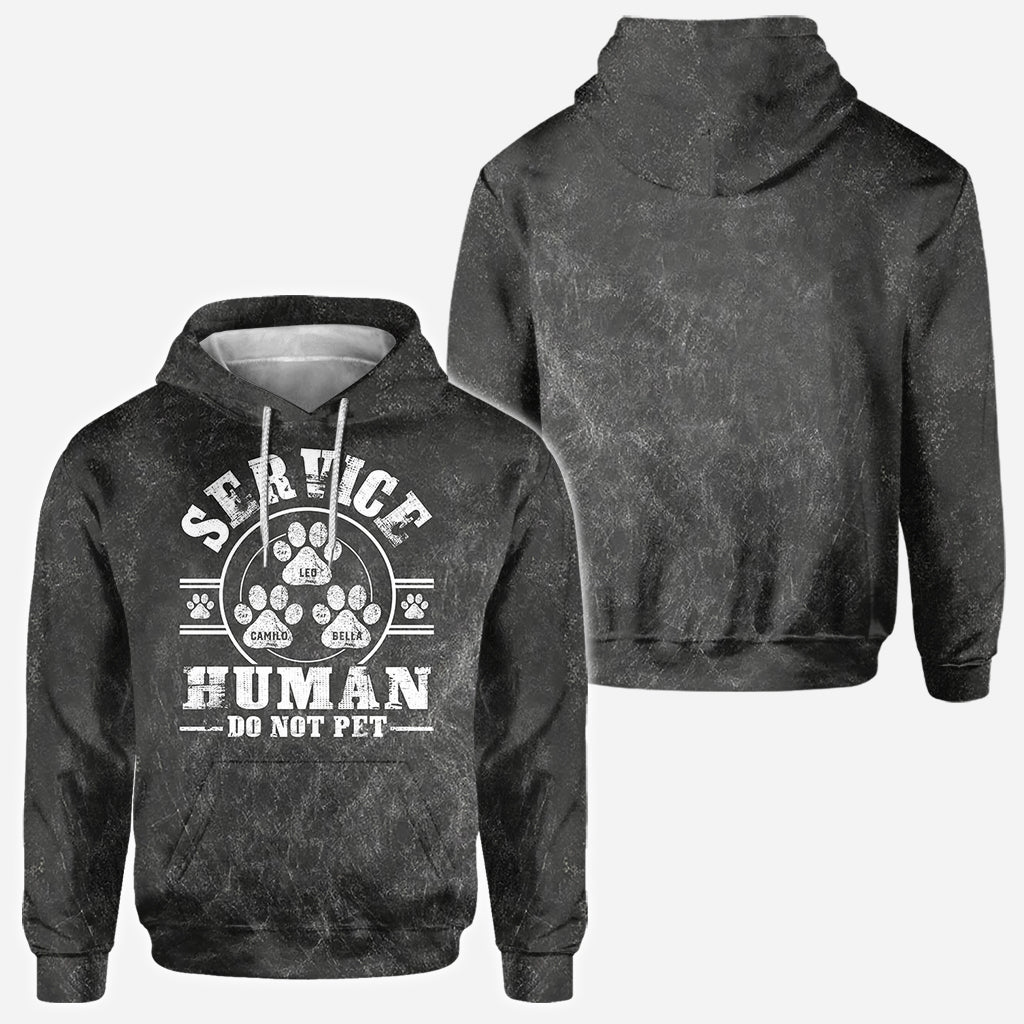 Service Human Do Not Pet - Personalized Dog All Over Shirt