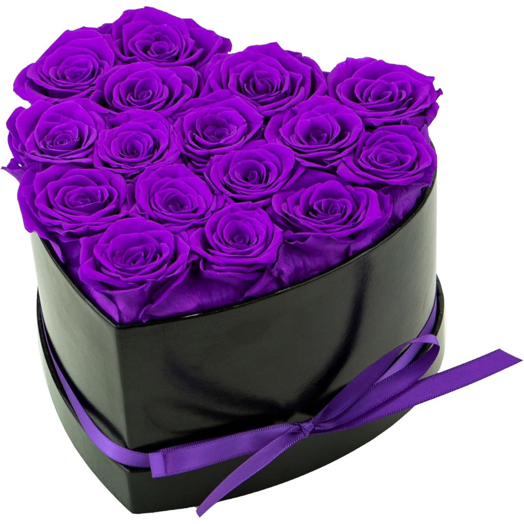 16 Roses Flower Forever Heart Shape Box