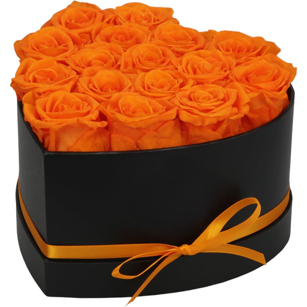 16 Roses Flower Forever Heart Shape Box