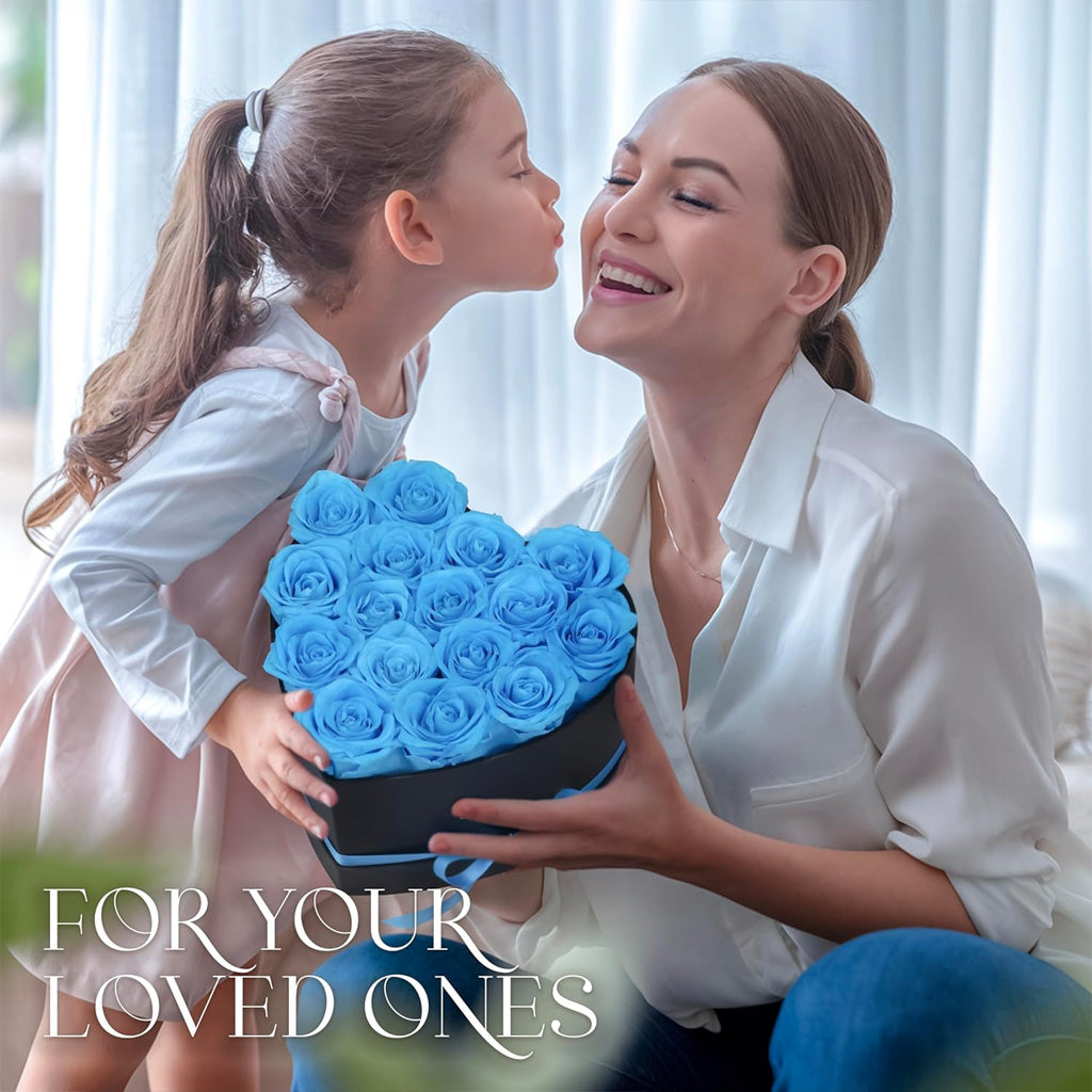 16 Roses Flower Forever Heart Shape Box