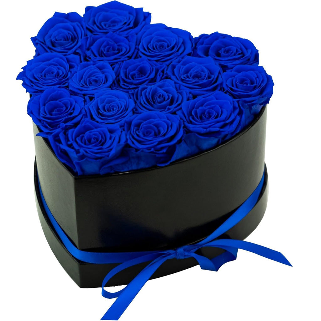 16 Roses Flower Forever Heart Shape Box