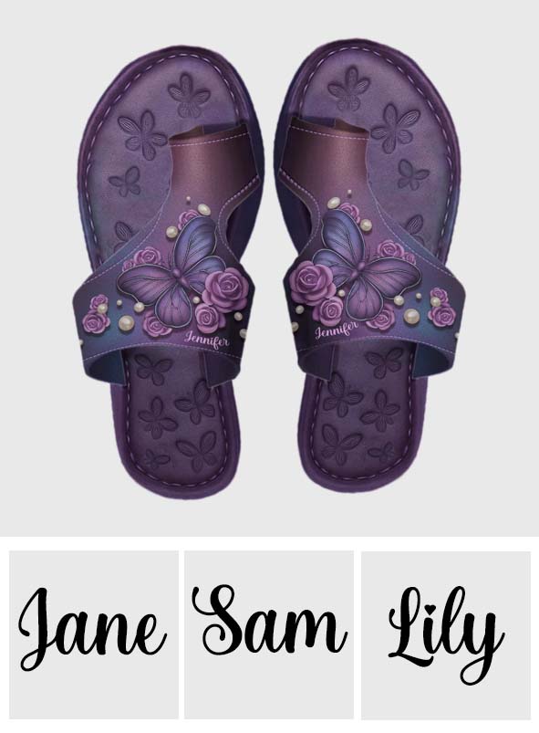 Love Butterfly – Personalisierte Schmetterlings-Sandalen mit offener Zehenpartie