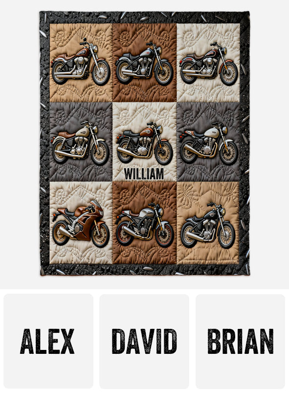 Motorcycle - Personalized Biker Blanket