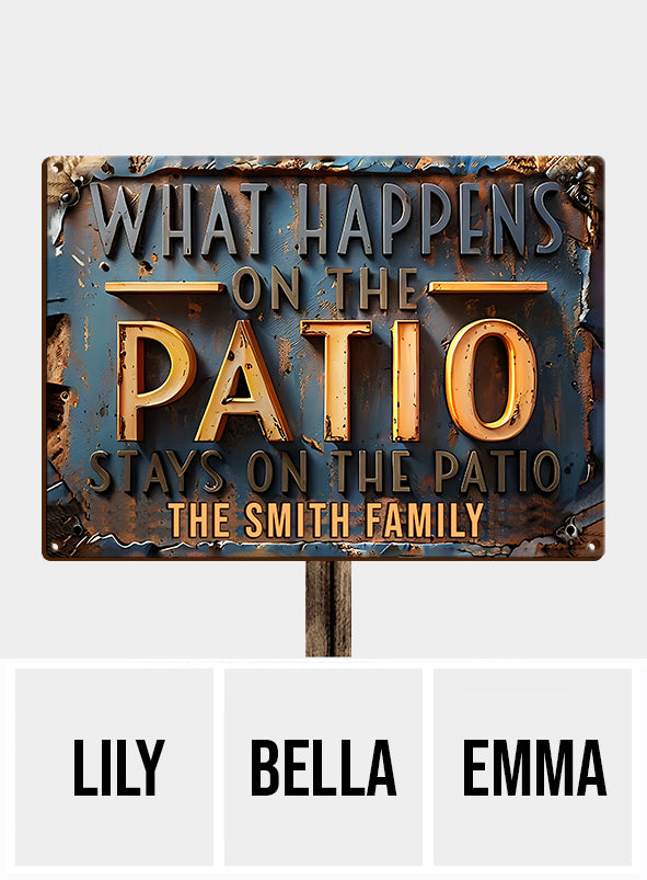 The Patio Code - Personalized Backyard Rectangle Metal Sign