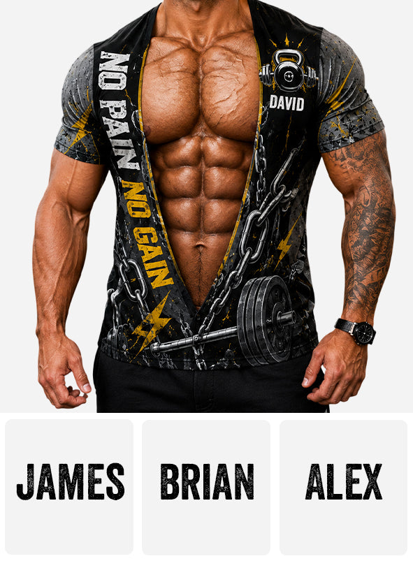 No Pain No Gain - Personalized Fitness All Over Shirt