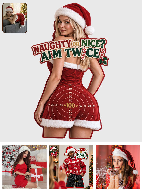 Weihnachtsnacht Würziges Spiel - Personalisierbares Paar Klebe-Dartboard-Set