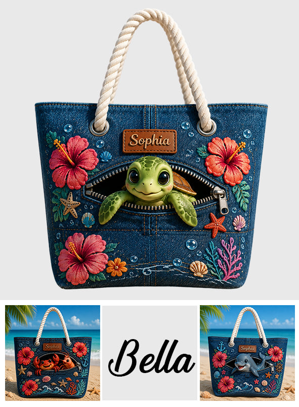 Salty Lil' Beach - Personalisierte Hund Strandtasche