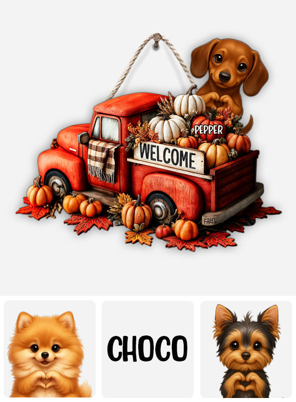 Tis The Season - Personalized Dog Custom Shaped Wood Sign