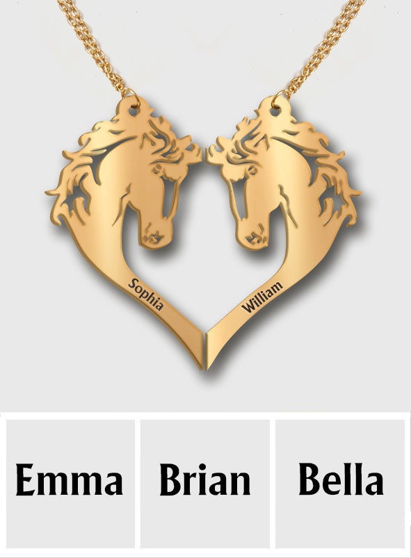 You And Me We Got This - Personalized Horse Matching Pendant Necklace
