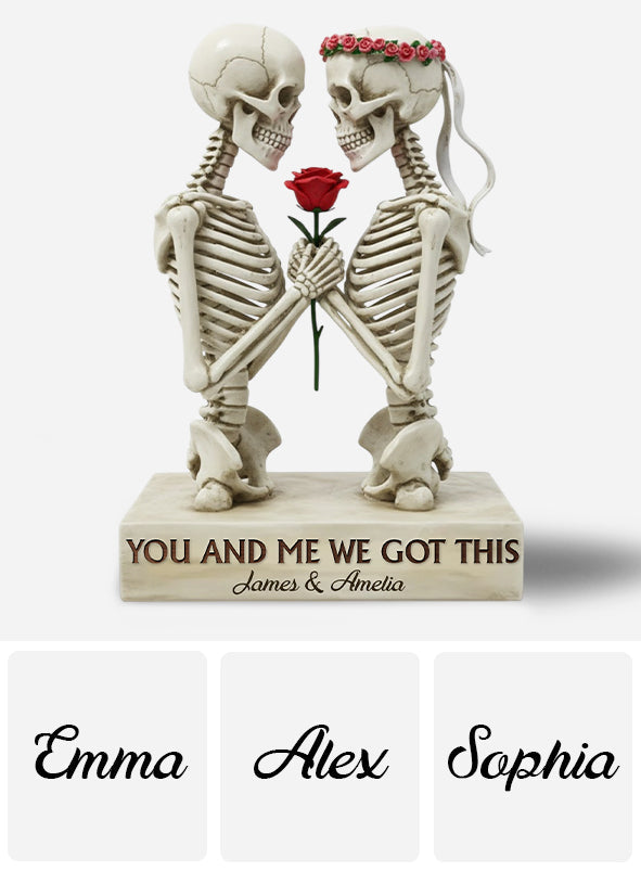 You & Me We Got This - Personalized Skull Custom Shaped Acrylic Plaque