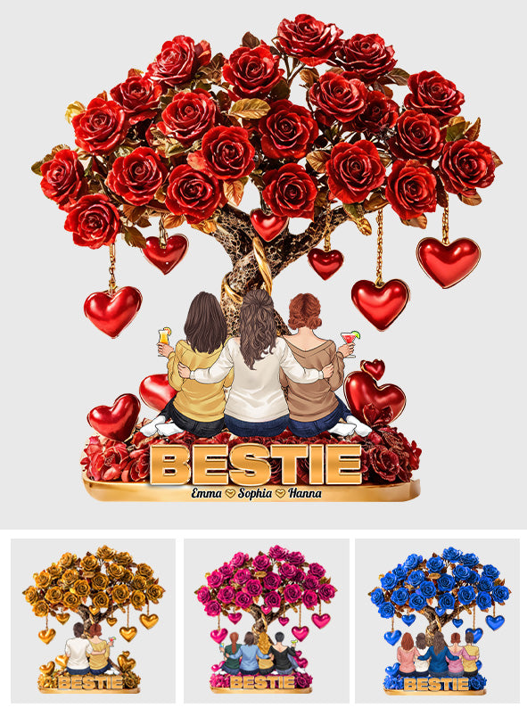 Besties Forever - Personalized Bestie Custom Shaped Acrylic Plaque