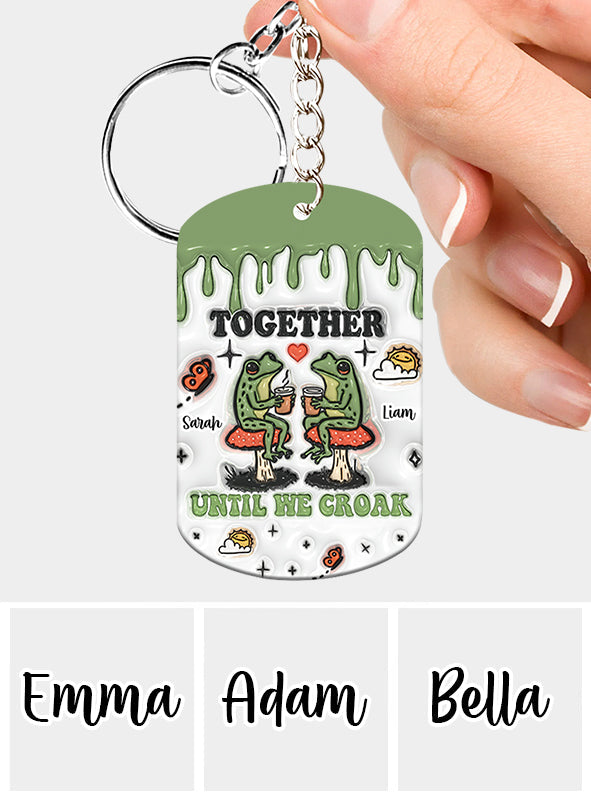 Together Until We Croak - Personalized Frog Keychain