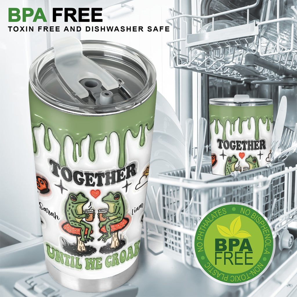 Together Until We Croak - Personalized Frog Tumbler