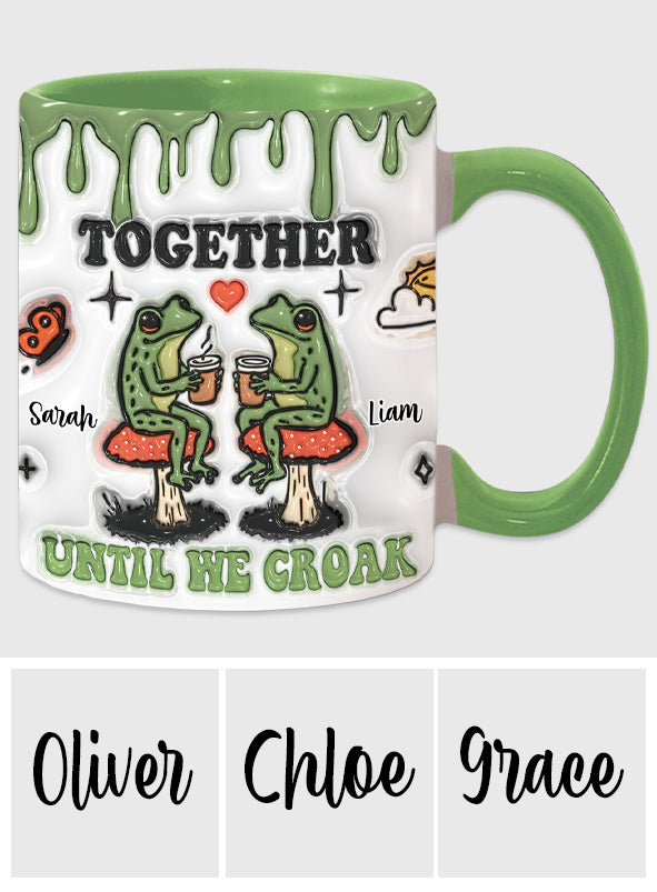 Ensemble jusqu'à la mort - Mug personnalisé à motif grenouille