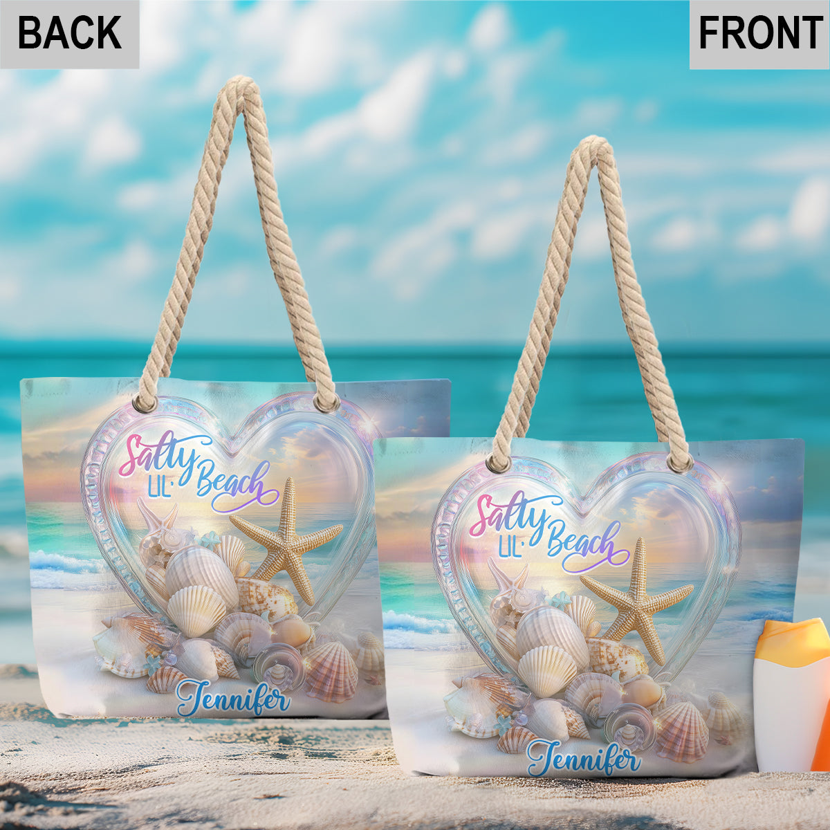 Salty Lil Beach - Personalized Sea Lover Beach Bag