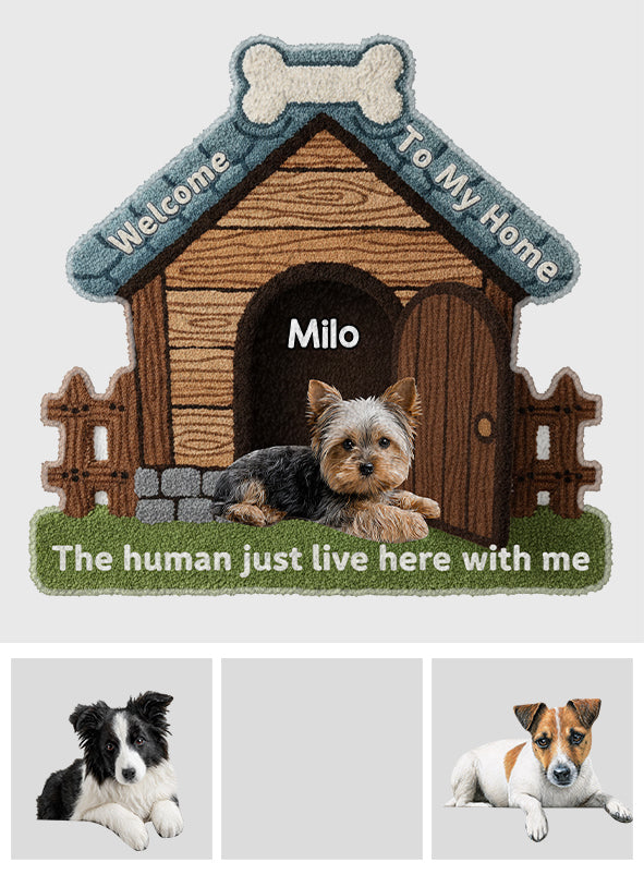 Welcome To My Home - Personalized Dog Non-Slip Tufted Rug