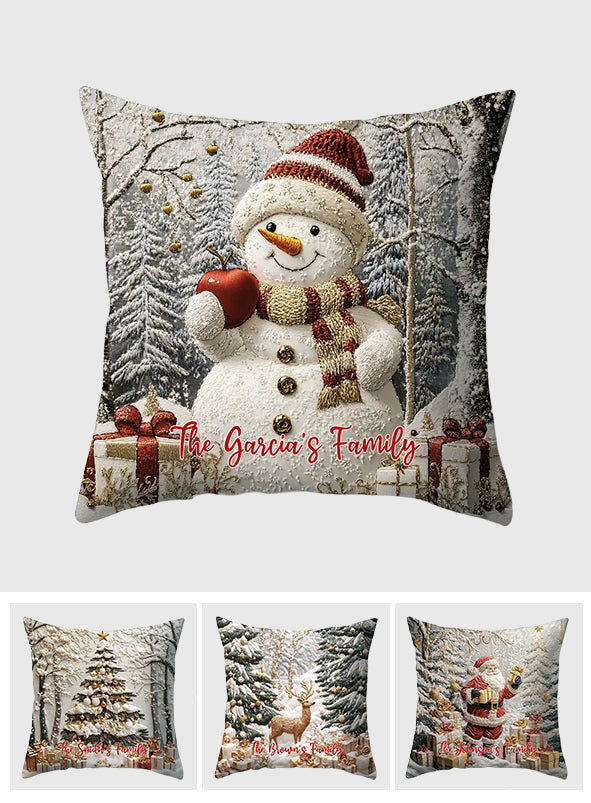 Holiday Christmas - Personalized Christmas Throw Pillow