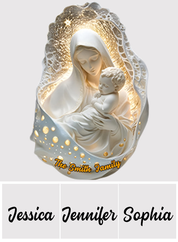 Mother Of God - Personalized Christian LED Light Tree Topper