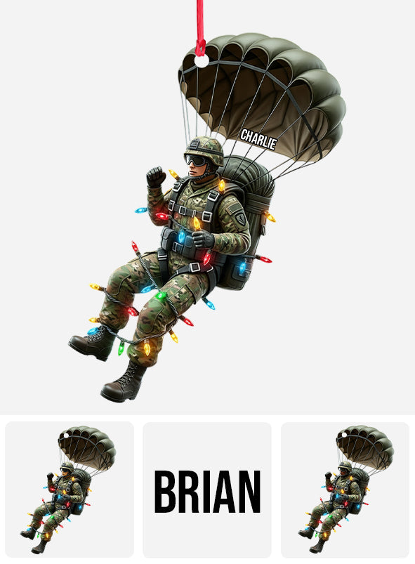 Parachutiste militaire - Ornement personnalisé pour vétéran