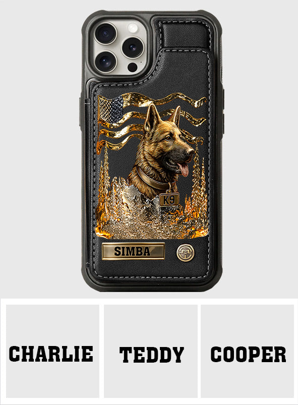 Love My Dog - Personalized German Shepherd Dog Wallet Phone Case