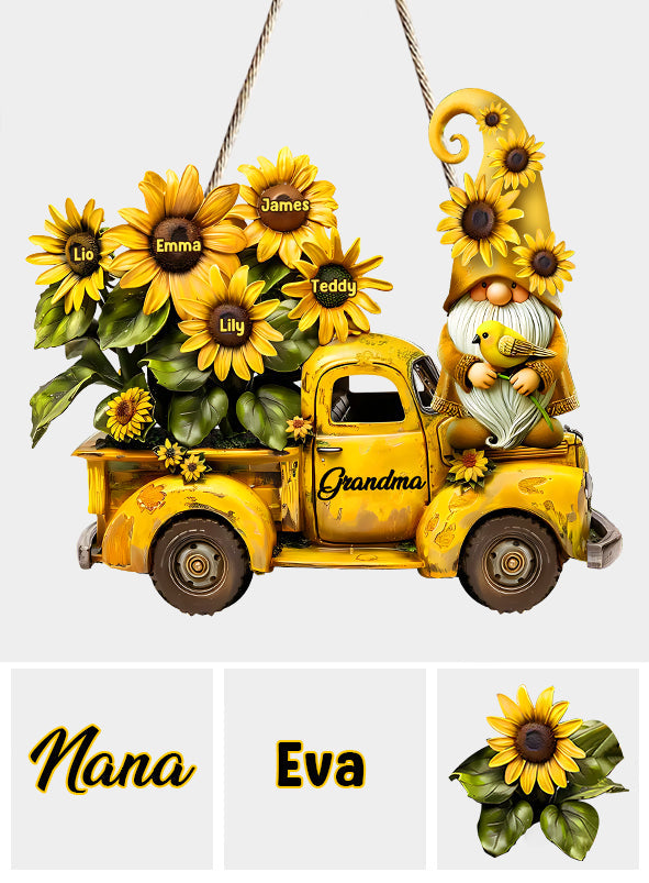 Love Grandma - Personalized Grandma Custom Shaped Wood Sign