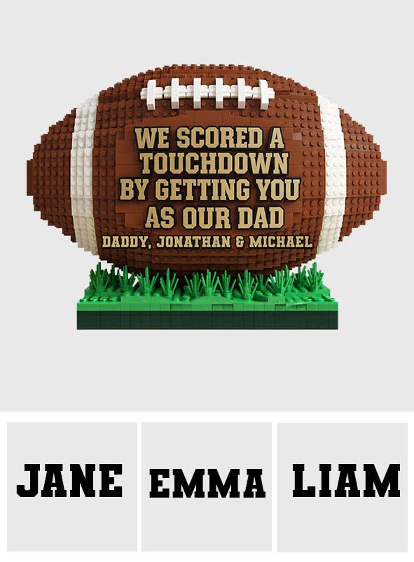 American Football Dad - Personalized Football Custom Shaped Acrylic Plaque