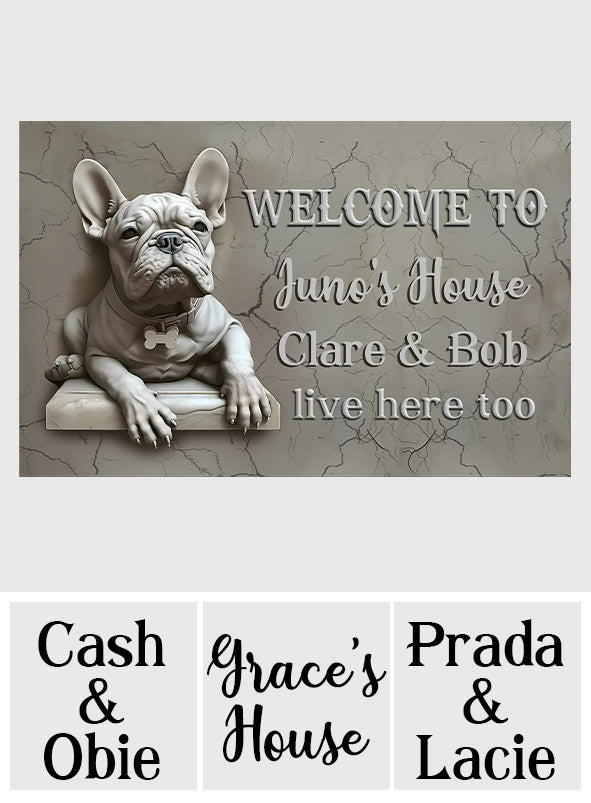 French Bulldog - Personalized French Bulldog Doormat