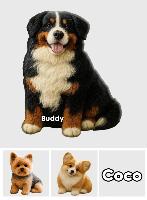 Juste une fille qui aime les chiens - Coussin personnalisé en forme de chien