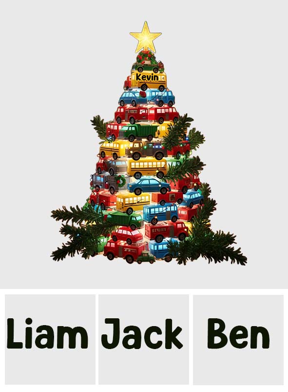 Cars Christmas - Personalized Kid Acrylic LED Night Light