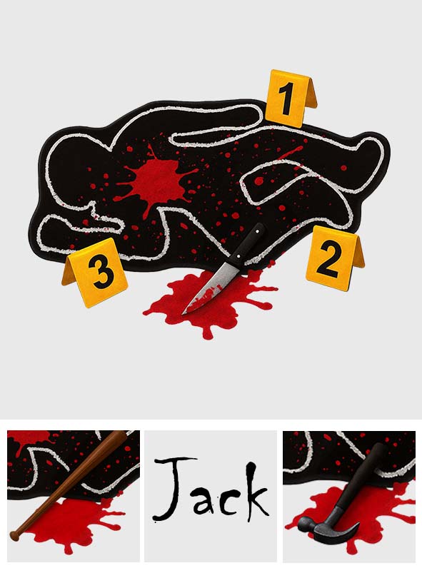 Tapis humoristique inspiré des scènes de crime - Tapis de porte/tapis personnalisé en forme de scène de crime -
