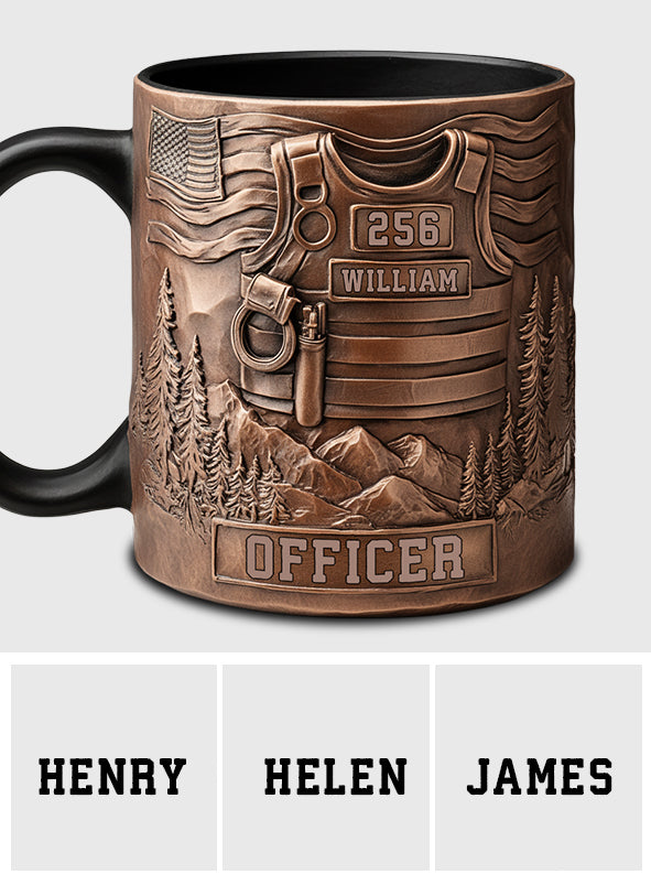Serve And Protect - Personalized Police Officer Accent Mug