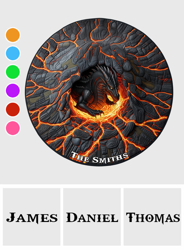 Strong Dragon - Personalized Dragon Shaped Tree Skirt