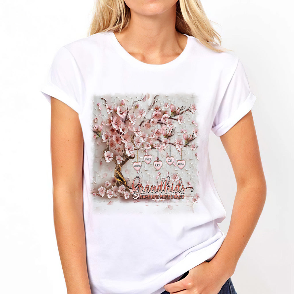 Grandkids Make Life More Grand - Personalized Grandma T-shirt And Hoodie