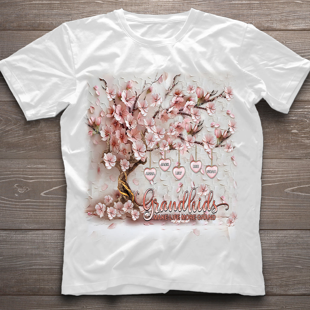 Grandkids Make Life More Grand - Personalized Grandma T-shirt And Hoodie